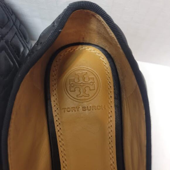Tory Burch NEW Black Quilted Marion Ballet Flats Size 5.5 M - Picture 5 of 5